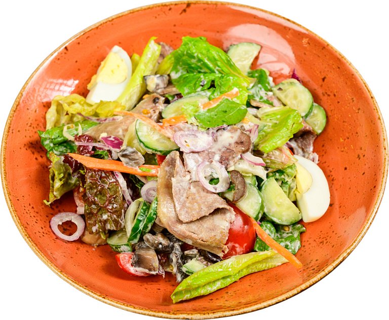 Ю С языком телёнка и овощами